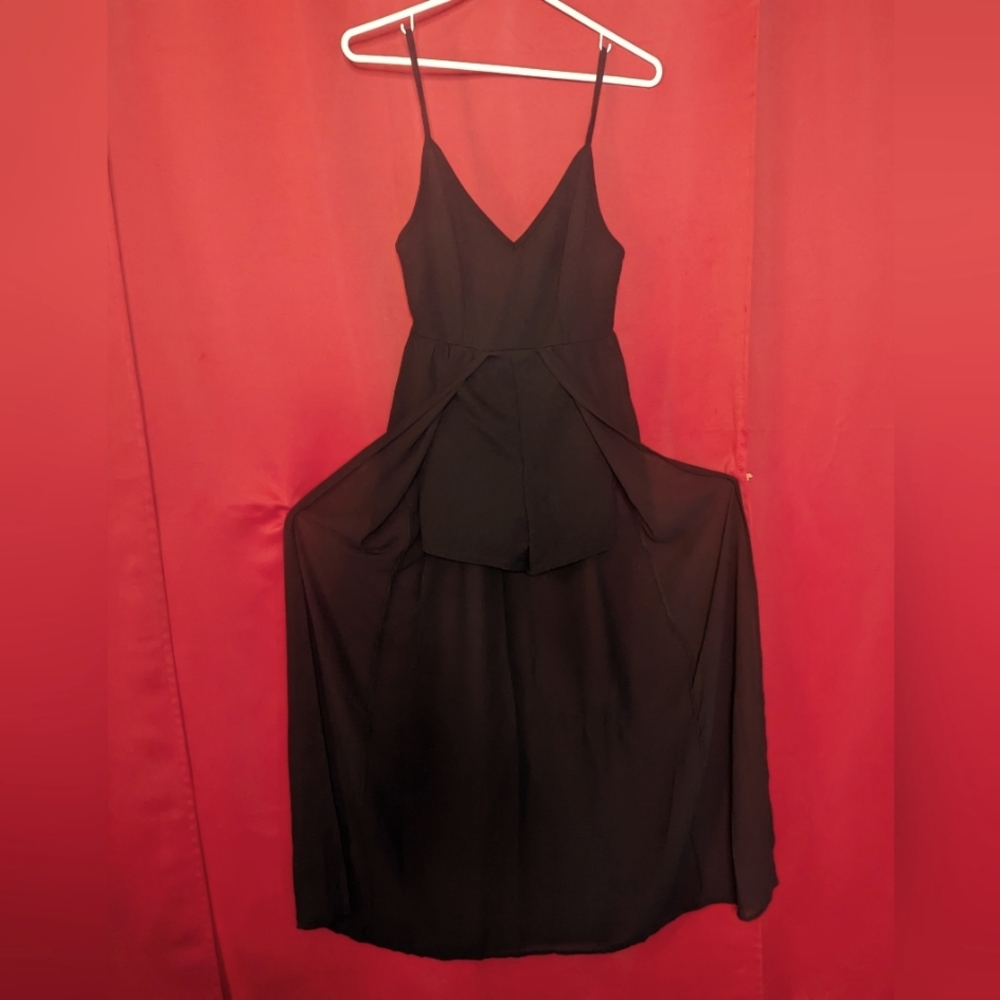 Mind Code romper with skirt overlay